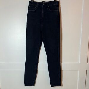 Agolde High Rise Straight Black Jeans in size 26. Excellent condition